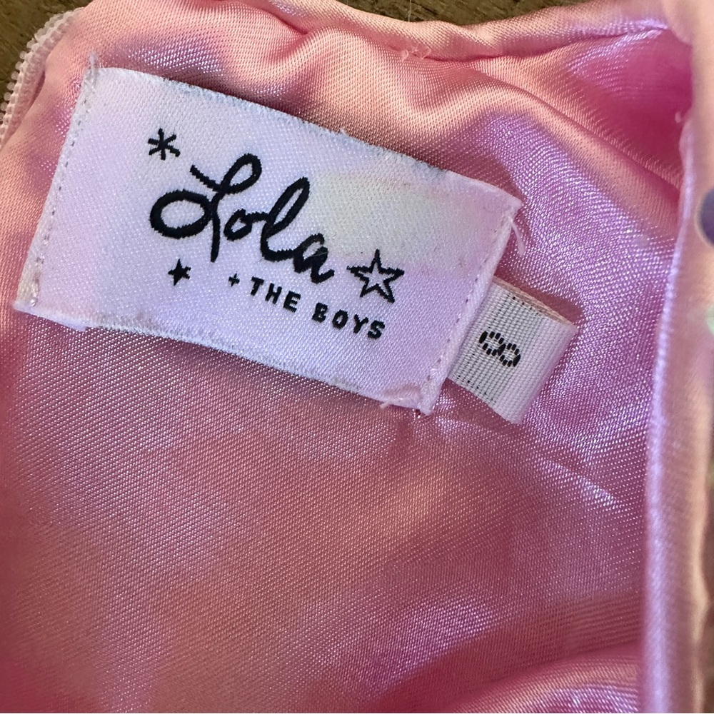 Lola and the Boys Sparkling Rainbow Sequin Ombre Dress 8 - Picture 8 of 9